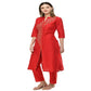 Lagi Women's Red Poly silk Straight Embroidred Kurta Pant (RO115B) | Swadesiicart