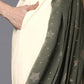 Ahalyaa Off White & Olive Green Ethnic Maxi Dress with Attached Dupatta | Swadesiicart