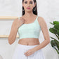 Joban Fashion Pista-Green Shift Sleeveless Back Open Blouse - Swadesiicart