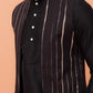 Kisah Men Black Printed Kurta Jacket Churidar Set with Tie & Dye | Swadesiicart