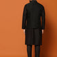 Kisah Men Black Embroidered Kurta Jacket Trouser Set | Swadesiicart