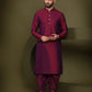 Kisah Men Maroon Printed Kurta Jacket Dhoti Set | Swadesiicart