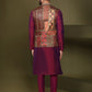 Kisah Men's Multi Color Kurta Jacket Churidar Set | Swadesiicart