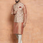 Kisah Men's Multi-Coloured Printed Kurta Jacket with Churidar Set | Swadesiicart