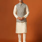 Kisah Men's Grey Kurta Jacket with Churidar Set | Swadesiicart