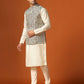 Kisah Men's Grey Kurta Jacket with Churidar Set | Swadesiicart