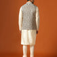 Kisah Men's Grey Kurta Jacket with Churidar Set | Swadesiicart