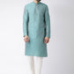 Kisah Men Off-White Printed Kurta Jacket Churidar Set | Swadesiicart