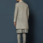 Kisah Men's Grey Textured Kurta with Indo-Western Jacket and Churidar Set | Swadesiicart