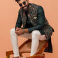 Kisah Men Multi Coloured Printed Kurta Jacket Churidar Set | Swadesiicart