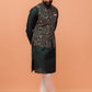 Kisah Men Multi Coloured Printed Kurta Jacket Churidar Set | Swadesiicart