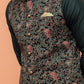 Kisah Men Multi Coloured Printed Kurta Jacket Churidar Set | Swadesiicart