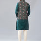 Kisah Men's Multi-Coloured Printed Kurta with Jacket and Trouser Set | Swadesiicart