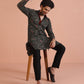 Kisah Men's Black Kurta Trousers Set | Swadesiicart