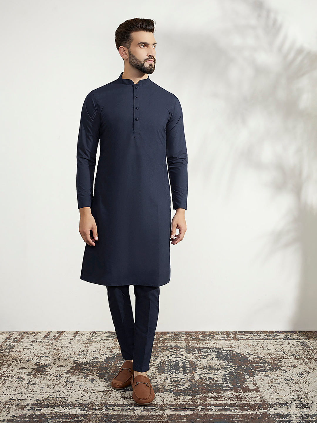Kisah Men Multi Coloured Textured Kurta Jacket Trouser Set | Swadesiicart