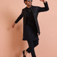 Kisah Men's Navy Blue Kurta Jacket Trouser Set | Swadesiicart