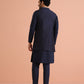 Kisah Men Navy Blue Thread Work Kurta Jacket Trouser Set | Swadesiicart