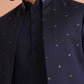 Kisah Men Navy Blue Thread Work Kurta Jacket Trouser Set | Swadesiicart