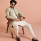 Kisah Men's Cream Indo-Western Kurta with Trouser Set | Swadesiicart