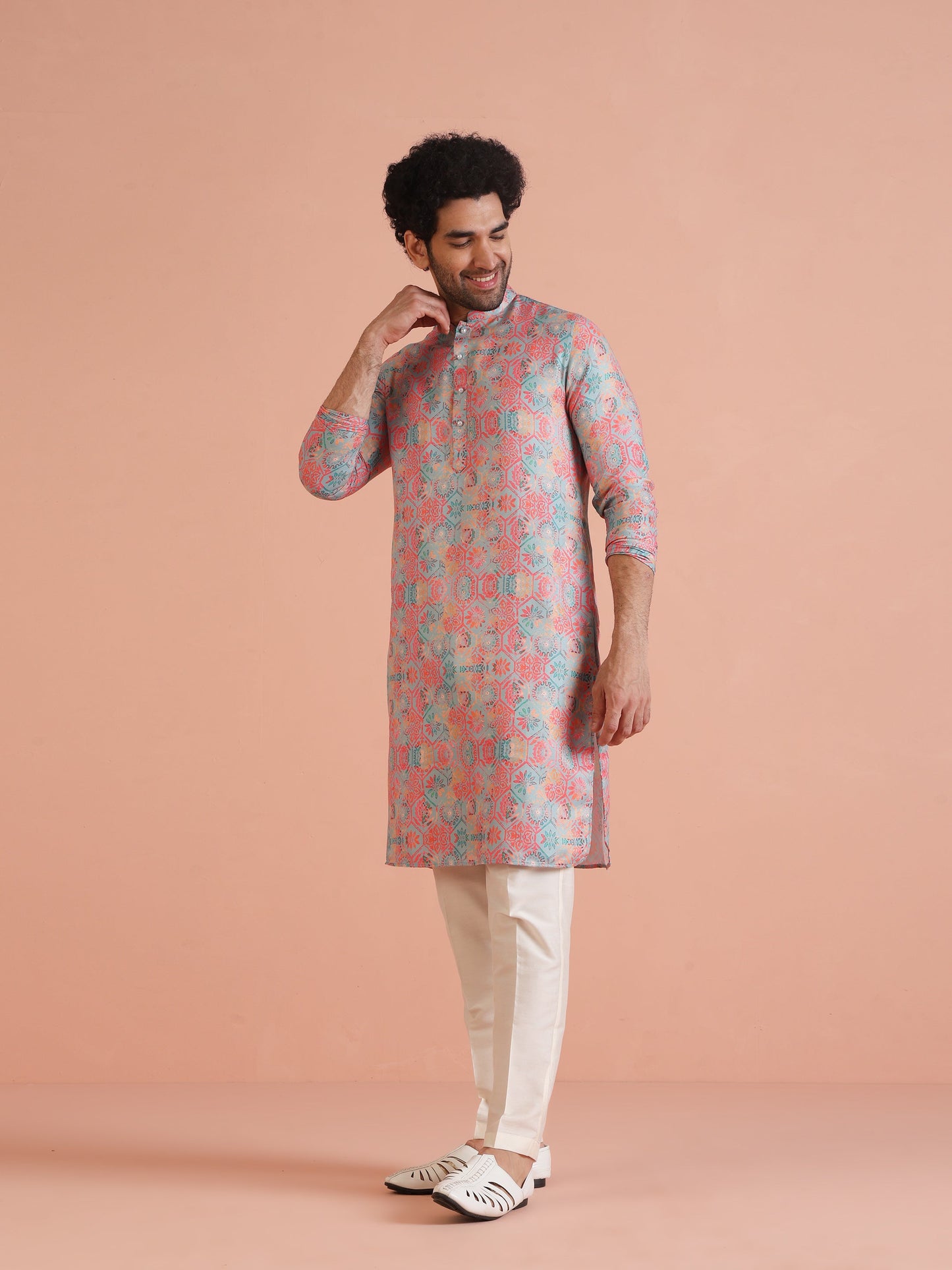Kisah Men's Multi Kurta Trouser Set | Swadesiicart