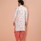 Kisah Men's Multi-Coloured Printed Kurta Dhoti Set | Swadesiicart