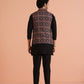 Kisah Men Multi Printed Patola Print Kurta Jacket Trouser Set | Swadesiicart
