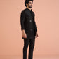 Kisah Men's Black Kurta Jacket Trouser Set | Swadesiicart
