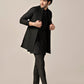 Kisah Men Black Kurta Jacket Trouser Set | Swadesiicart