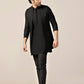 Kisah Men Black Kurta Jacket Trouser Set | Swadesiicart
