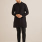 Kisah Men Black Kurta Jacket Trouser Set | Swadesiicart