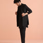 Kisah Men Black Embellished Kurta Nehru Jacket Trouser Set | Swadesiicart