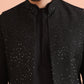 Kisah Men Black Embellished Kurta Nehru Jacket Trouser Set | Swadesiicart