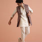 Kisah Men Purple Patola Print Kurta Jacket Trouser Set | Swadesiicart