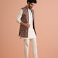 Kisah Men Purple Patola Print Kurta Jacket Trouser Set | Swadesiicart