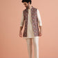 Kisah Men Purple Patola Print Kurta Jacket Trouser Set | Swadesiicart
