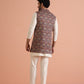 Kisah Men Purple Patola Print Kurta Jacket Trouser Set | Swadesiicart