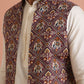 Kisah Men Purple Patola Print Kurta Jacket Trouser Set | Swadesiicart