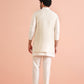 Kisah Men Off White Woven Design Kurta Jacket Trousers Set | Swadesiicart