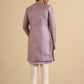 Kisah Men Lilac Textured Open Kurta Indowestern Trouser Set | Swadesiicart
