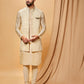 Kisah Men Off-White Kurta Jacket Churidar Set | Swadesiicart
