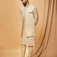 Kisah Men Off-White Kurta Jacket Churidar Set | Swadesiicart