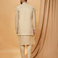 Kisah Men Off-White Kurta Jacket Churidar Set | Swadesiicart