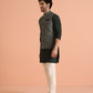 Kisah Men Green Woven Design Floral Kurta Jacket Trouser Set | Swadesiicart