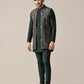 Kisah Men's Multi-Color Jacket with Green Kurta Churidar Set | Swadesiicart