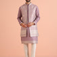 Kisah Men Mauve Kurta Jacket Trouser Set | Swadesiicart