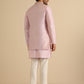 Kisah Men Lilac Textured Kurta Jacket Trouser Set | Swadesiicart