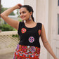 Prazu Fashion Black Georgette With Kutchi Gamthi Work Navratri Top - Swadesiicart