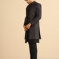 Kisah Stylish Men's Black Indo-Western Jacket with Trouser Set | Swadesiicart