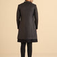 Kisah Stylish Men's Black Indo-Western Jacket with Trouser Set | Swadesiicart