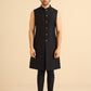 Kisah Stylish Men's Black Indo-Western Jacket with Trouser Set | Swadesiicart